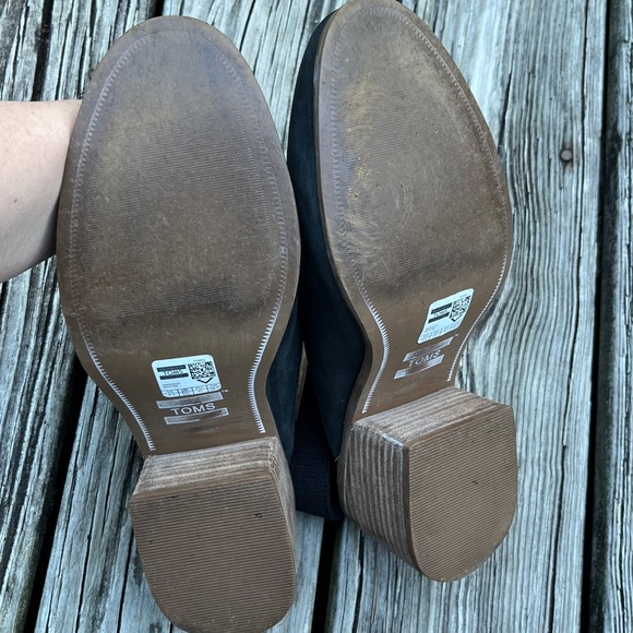 Black Slingback Clogs with Wooden Heel - Picture 5 of 6